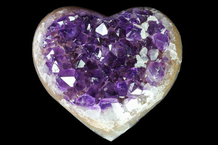 Purple Amethyst Crystal Heart - Uruguay #76788